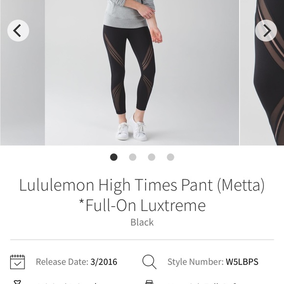 Lululemon metta high times tights size 8 black - Picture 7 of 8